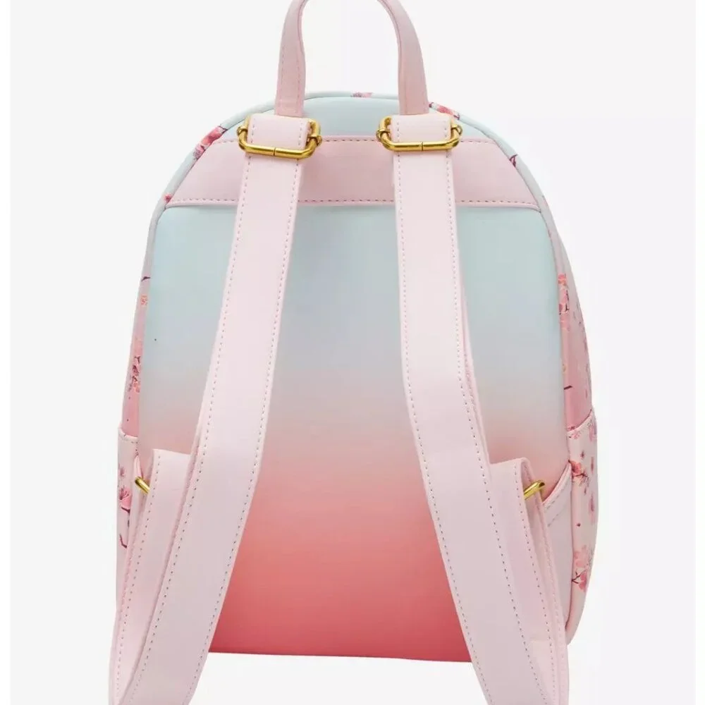 Loungefly Disney Lilo & Stitch Mini Backpack Cherry Blossoms Stitch & Scrump Bag - Picture 3 of 6